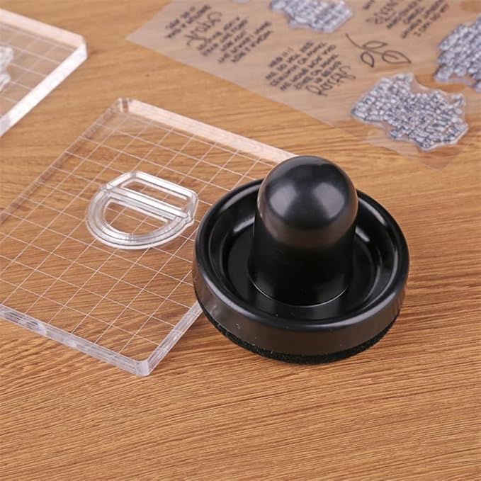 CYFUN DESIGN Rubber Stamp Pressure Tool for DIY Scrapbooking Crafts Stamp Embossing Tool,Precision Stamp Press Stamp Positioning Tools Arts Supplies Stamping Tools