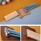 9 PCS Dotting Tools Ball Styluses with Box, Pen Dotting Tools Set for Rock Painting, Pottery Clay Modeling Embossing Nail Art