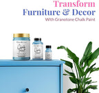 GRANOTONE Chalk Paint for Furniture, Matt-Finish Water-Based Acrylic Paint for Wood, Walls, Metal, Glass, Paper, Fabric Canvas, Maximum Coverage Chalk Paint for Kids & Adults, 500 Ml (TIFFANY BLUE)