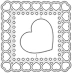 Cutting Dies Metal Stencils Scrapbooking Tools DIY Embossing Template for Paper Card Making Album Arts Crafts Supplies (Heart Frame-6.9x6.9cm)