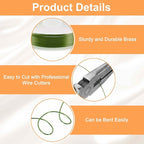 HARFINGTON 10ft Jewelry Wire, 22 Gauge (0.7mm) Brass Craft Soft Metal Tarnish Resistant Copper Beading Wire for Jewelry Making Supplies Crafting, Green