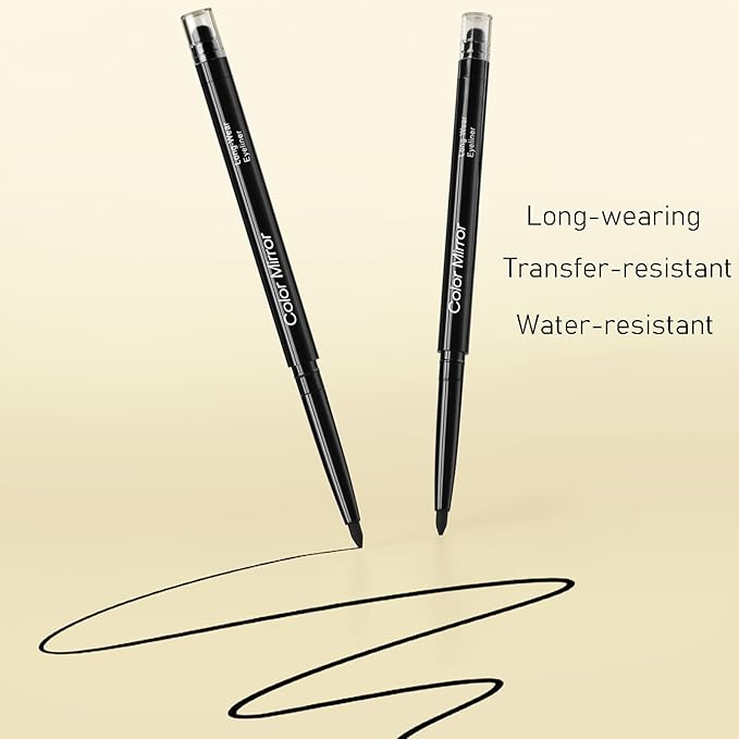 Smudge Proof Eyeliner, Waterproof Retractable Eye liner with Brush, Matte and Shimmer Eyeliner Pencil, Creamy Texture, Long lasting & Smooth(49 Ginger Shimmer)