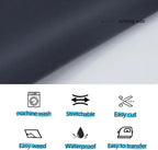 guangyintong Reflective Black Heat Transfer Vinyl HTV Rolls, 12" x 8ft Reflective Iron on Vinyl for T-Shirts, Black HTV Vinyl for All Cutter Machine Easy to Cut & Weed for HTV DIY Design