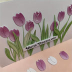 Lapoo Flowers Metal Cutting Die for Scrapbooking - Durable, Cut Stencils for DIY Scrapbook Photo Album Decorative Paper Card, Card Making Supplies, Embossing (Tulip New 3.3 x 2.9 in)