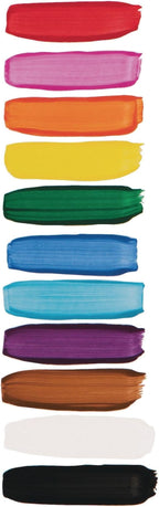 S&S Worldwide Color Splash! Liquid Tempera Bulk Paint, Set of 12 in 11 Bright Colors, 32-oz Easy-Pour Bottles, Great for Arts & Crafts, School, Classroom, Poster Paint, For Kids & Adults, Non-Toxic.