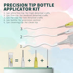 OBSEDE Art Craft Glue, 4 Fl.oz Quick Dry Clear Adhesive with Precision Fine Tip for Paper Crafts, Card Making, Scrapbooking