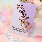 Mvchifay Cutting Dies for Card Making Metal Die-Cuts Scrapbooking Tool Hollow Frame DIY Craft Punch Template Embossing for Paper Album Decor (4-Butterfly String 13.4x5.3cm)