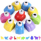 LOVEINUSA 10 PCS Land Animal Shaped Craft Hole Punch Set for DIY Crafting, Scrapbooking, Tissue Paper for Gift Bags, Wrapping Paper and Festival Wrapping Crafts, Birthday Confetti Maker Projects