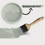 Chalky Chicks All-in-One Chalk Paint for Furniture or Cabinet - 8 Fl Oz - Matte Finish Normandy (Light Gray) for Metal, Wood Furniture Paint - No Sanding All-in-One for Home Decor & Crafts, USA Made