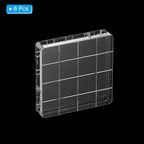 PATIKIL 1.6"x1.6" Acrylic Stamp Block, 6Pcs Clear Stamping Block with Grid Lines Decorative Mounting Blocks Square for Scrapbooking DIY Crafts Card Making