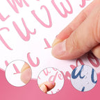 Outus 576 Pieces 8 Sheets Letters Stickers Self Adhesive Vinyl Letter Alphabet Number Stickers Mailbox Numbers Sticker, Decals for Classroom Decor, Sign, Door(Delicate Colors,1 Inch)
