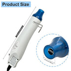 Mini Heat Gun, Portable Hot Air Gun Tool for DIY Crafts Heat Shrink Gun for Epoxy Resin, Embossing, Shrinking Wrapping Drying Paint Removing Stickers (White)