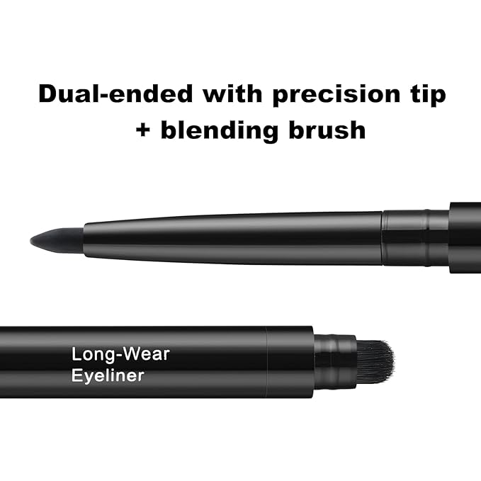 Smudge Proof Eyeliner, Waterproof Retractable Eye liner with Brush, Matte and Shimmer Eyeliner Pencil, Creamy Texture, Long lasting & Smooth(38 Gold Brick Shimmer)