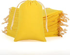 Velvet Drawstring Jewelry Bag, 50Pcs Yellow Coin Pouch, 4x6 Dice Bag, For Wrapping Halloween Party Favors, Small Jewelry, Small Bussiness, Palm Crosses, Pendents, Bracelet