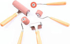 BANLTRE Rubber Brayer Roller for Printmaking, Ideal for Anti Skid Tape Construction Tools, Print,Craft Stamping Brayers for Wallpapers and Scrapbooks (1.18")
