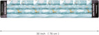 WRAPAHOLIC 30 Inch Christmas Wrapping Paper Roll - Jumbo Roll Blue and Silver Reindeer, Christmas Tree, Snowflake Holiday Design Printed on Pearlized Paper - 4 Rolls - 30 Inch x 120 Inch Per Roll