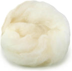 Woolbuddy Wool Felting Core Wool – Handmade Carded White for Needle & Wet Felting, Dryer Balls, Craft Pads & Chunky Yarn (8oz)