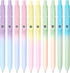 Gel Pens, 10PCS 0.7mm Gel Pens Black Ink Fine Point Smooth Writing Pens, High-End Series Ballpoint for School Office Supplies, Easter Basket Essentials, Easter Gifts for Men Women Student (Gradient)