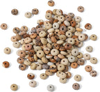 Natural Brown Picture Disk Stone Beads 4x2mm 160pcs Rondelle Loose Semi Gemstone Beads for Jewelry Making Design