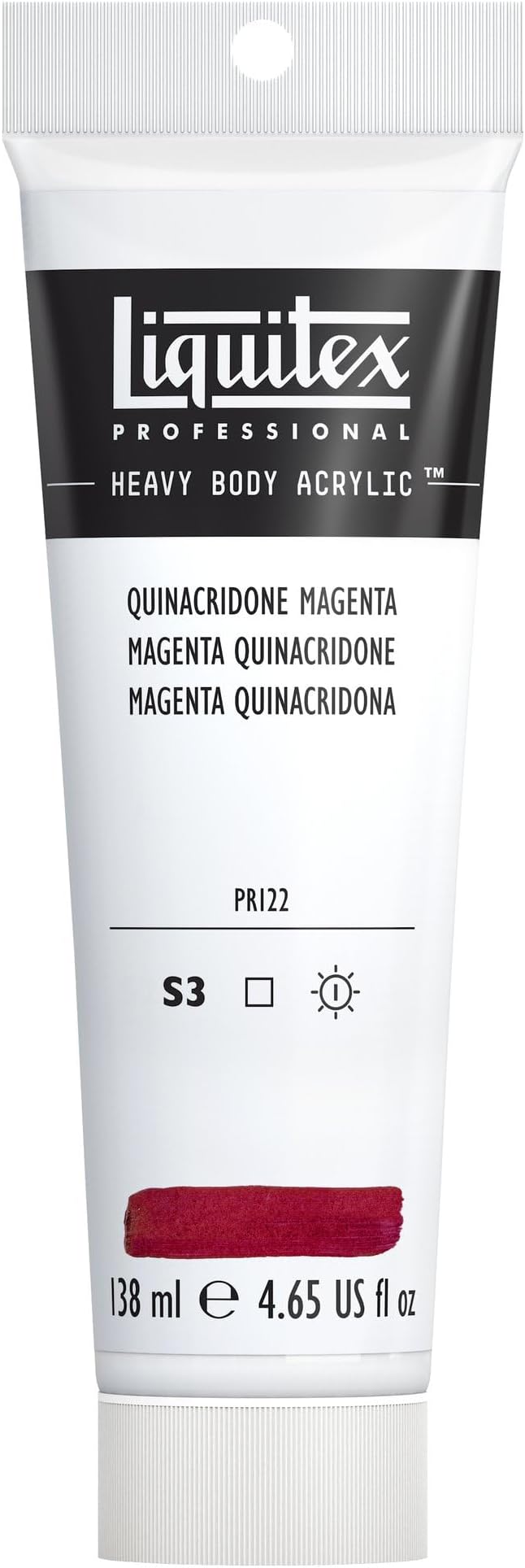 Liquitex Professional Heavy Body Acrylic Paint, 4.65-oz (138ml) Tube, Quinacridone Magenta