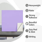 12x12 Inch Colored Sticker Paper Sheets Heavyweight Printable Sticky Back Cardstock 250GSM for DIY Stickers, Printers 40 Sheets