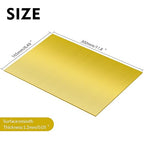 Laser Engraving Blank ABS Double Color Plastic Sheet, 11.8x6.49x0.05 inch Materials Double Color Plastic Sheet for Interior Signs, Badges, DIY Carving Pack of 12(Gold)