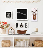 Mini Letter Board [Set of 3] Small Felt Letter Board Letters and Symbols Trio - Adorable Baby Announcement Props or Announcement Board for New Baby, Word Board with Letters (6x6 inches)