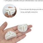 10Pcs Wire Cube Connectors, White Wire Cube Storage Connectors Half Buckle Wire Grid Cube Shelf Plastic Connectors for Wire Cube Storage Shelving Unit and Modular Closet Organizer, SATONBEYI