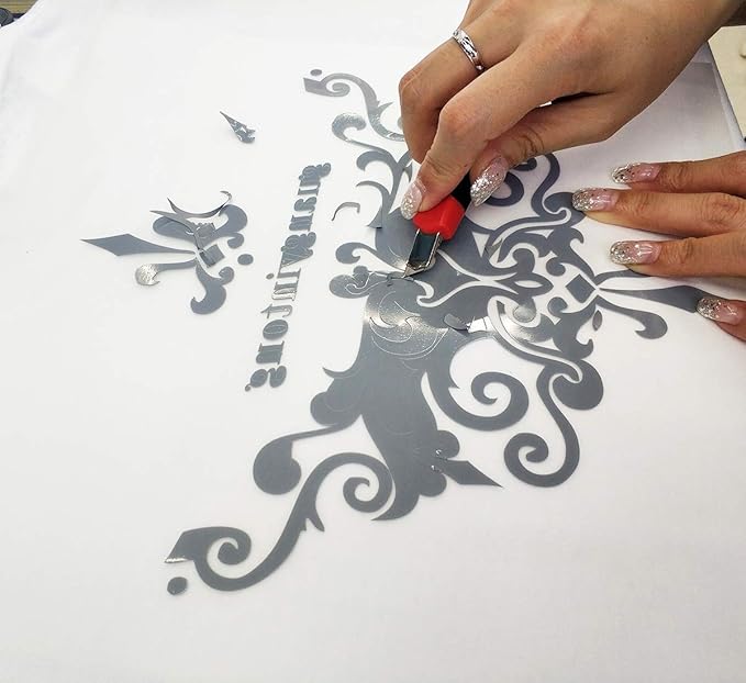 Heat Transfer Vinyl Roll for T-Shirts 12 Inch by 12 Feet No Adhesive Hot Peel- Guangyintong (Grey A11 )