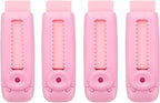 PATIKIL 4 Pack Erasers, Sliding Retractable Eraser Push Pull Cute Pencil Erasers Soft Large Easy to Clean with Plastic Sleeve for Sketching Drawing Artists Teacher Pencils, Pink