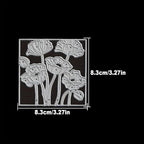 Lapoo Flowers Metal Cutting Die for Scrapbooking - Durable, Cut Stencils for DIY Scrapbook Photo Album Decorative Paper Card, Card Making Supplies, Embossing (Poppy Square 4.2 x 3.6 in)
