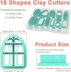 Polymer Clay Cutters - 18 Shapes Gothic Window Earrings Polymer Clay Cutters for Jewelry, Earring Making Kit with Storage Box