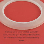 HAHIYO Clear 0.25Inch Wide (217Feet/72Yard Total) 1Rolls Floral Tape Waterproof Florist Tape Flower Wrap Adhesive Waterproof Decorative Tape for Bouquet Stem Wrapping Flower Arranging and Floral Craft