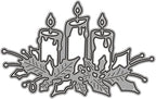 Metal Cutting Dies DIY Merry Christams Embossing Stencil Template Scrapbooking Card Making Mold Photo Album Arts Crafts Tools (3 Pcs Prayer candles-11x6.5cm)