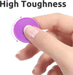 Set of 100 Opaque Plastic Learning Counters Mini Poker Chips Game Tokens with Storage Box (Purple, 1 Inch)