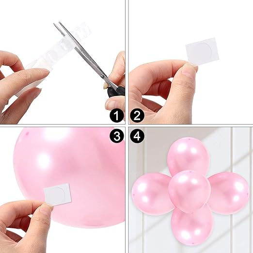 UPINS 300 Pcs Point Dots Balloon Glue Removable Adhesive Point Tape, 3 Rolls Double Sided Dots Stickers for Craft Wedding Decoration