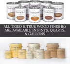 Tried & True Superior Varnish Oil Wood Finish & Sealer, 8 oz. - Natural Pine Resin & Linseed Oil, Ideal for Interior Furniture, Tables, Countertops - Food Safe, Scratch Resistant & Durable