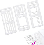 Handmade Flexible Record Template, Planner Stencil Set for Dot Grid Journals, DIY Flexible Drawing and Checklist Templates Suitable for Various Occasions (Set C)