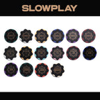 SLOWPLAY Nash Clay Poker Chips, 14 Grams Heavyweight Clay Composite, 40mm Large Chips in Bulk, Pack of 50 in Red Without Denomination