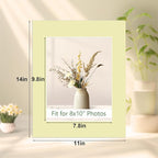 Egofine 14 Packs Picture Frame Mats, 11x14 Picture Mats for 8x10 Photos, Acid-Free Mixed Colors Pre-Cut Photo Board for Photos, Prints, Artworks