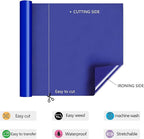 HTV Iron on Vinyl 12Inch by 25ft Roll Heat Transfer Vinyl for T-Shirt HTV Vinyl Rolls for All Cutter Machine - Easy to Cut & Weed for Heat Transfer Design (25ft, Blue)