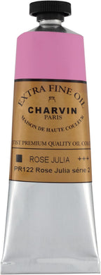 Charvin Extra Fine Oil Paint, Julia Pink 60 mL - Triple-Milled, Rich Texture, Poppy Oil-Based, Light-Fast, Handmade, Archival Quality