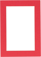 Poster Palooza 8x10 Mat Bevel Cut for 6x8 Photos - Acid Free Cardinal Red Precut Matboard - for Pictures, Photos, Framing - 4-ply Thickness