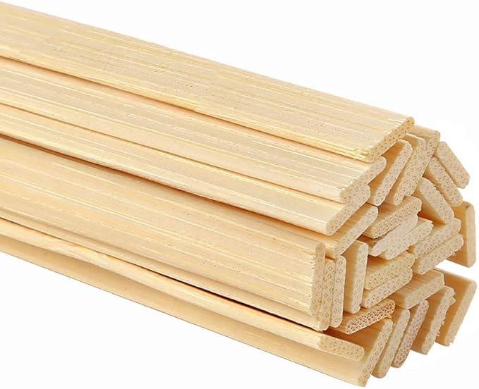 Pllieay 200 Pieces Bamboo Sticks Wood Extra Long Sticks for Crafting (15.7 Inches Length × 3/8 Inches Width)