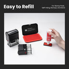 Premium Stamp Ink, Quick-Drying & AP-Certified Non-Toxic Refill Ink for Self-Inking Stamps, Date Stamps and Stamp Pads (Red, 2oz)