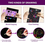 FUNNYB&G Rainbow Scratch Paper Art for Kids - 100 Pcs Magic Rainbow Scratch Paper Off Set Scratch Easter Crafts Arts Supplies Kits Pads Sheets for Party Games Halloween Christmas Birthday Gifts