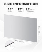 16" x 12" 18 Gauge Steel Sheets Metal Cold Rolled Steel Plate, 4 Pcs Weldable Metal Sheet for DIY Craft Projects, Industrial, Professional