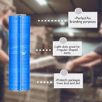 PSBM Blue Stretch Wrap, 15 Inch x 1476 Feet, 8 Pack, Tinted Pre-Stretched Shrink Wrap Film for Moving, Packaging, Pallet Wrapping
