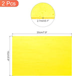 MECCANIXITY 2 Pcs Stained Glass Sheet Mosaic Tile 7.9 Inch x 5.9 Inch Bright Yellow Stained Glass Sheets for Crafts DIY Art Project