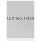 6061 T651 Aluminum Sheet Metal 12 x 16 x 1/8 (0.125”) Inch Flat Plain Aluminum Plate Covered with Protective Film, Heat Treatable Rectangle 3MM Aluminum Metal Plate for Industrial, Crafting